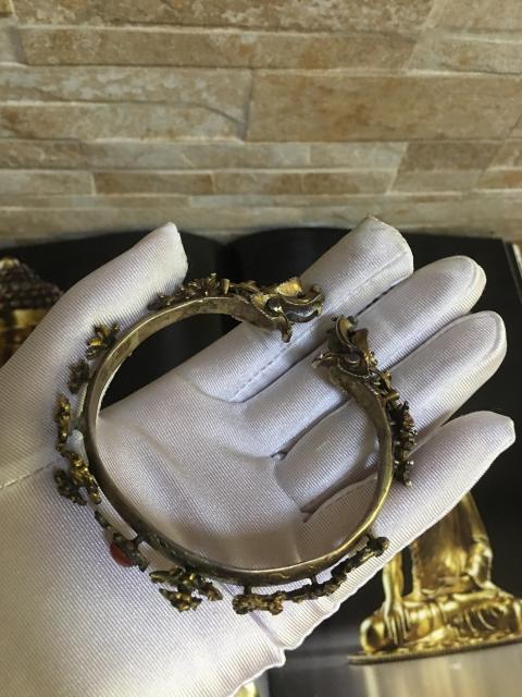 古玩雜項(xiàng)銀鎏金手鐲拍賣(mài)，當(dāng)前價(jià)格25000元