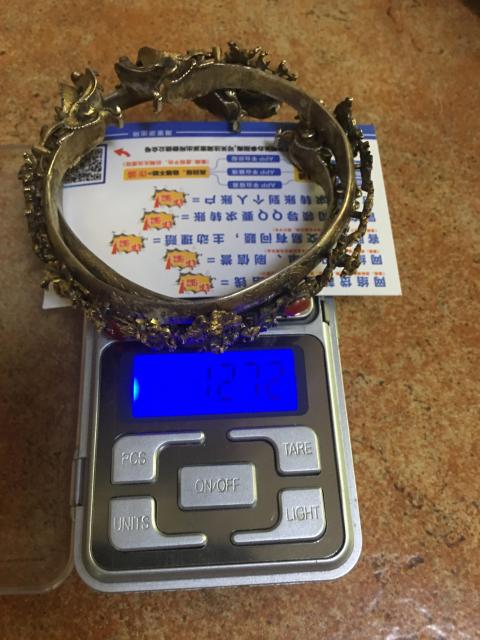 古玩雜項(xiàng)銀鎏金手鐲拍賣(mài)，當(dāng)前價(jià)格25000元