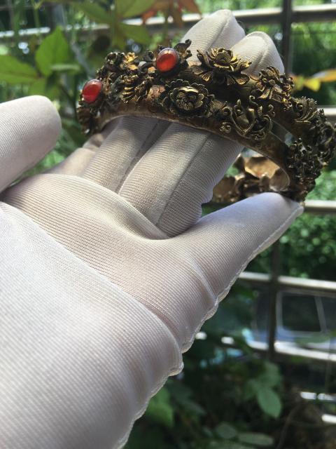 古玩雜項(xiàng)銀鎏金手鐲拍賣(mài)，當(dāng)前價(jià)格25000元