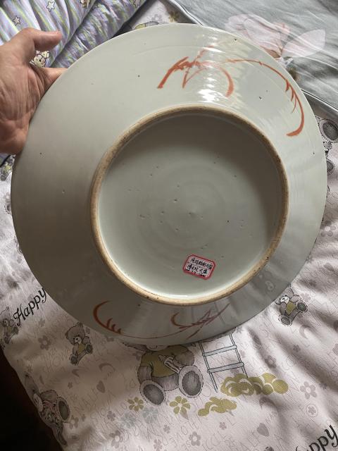 古玩陶瓷粉彩盤真品鑒賞圖