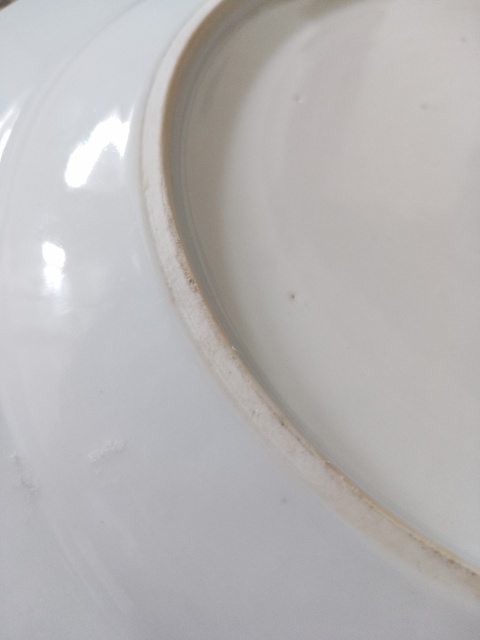 古玩陶瓷青花人物故事紋八方倭角折沿盤拍賣，當前價格2888元