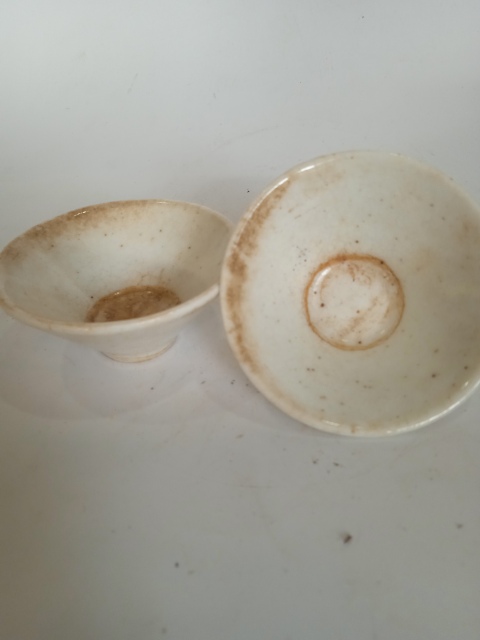 古玩陶瓷出口創(chuàng)匯期花卉紋青花斗笠盞兩個(gè)拍賣,當(dāng)前價(jià)格0元