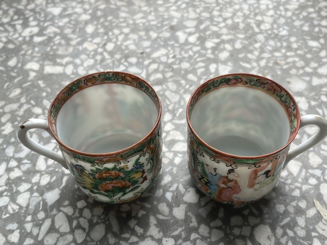 古玩陶瓷廣彩人物花鳥蝶紋執(zhí)杯3只拍賣,當(dāng)前價(jià)格1200元