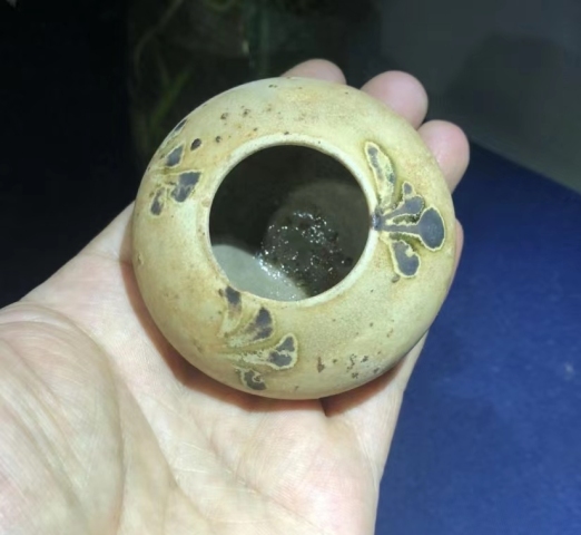 古玩陶瓷隋唐長沙窯點彩文房水盂拍賣，當前價格5800元