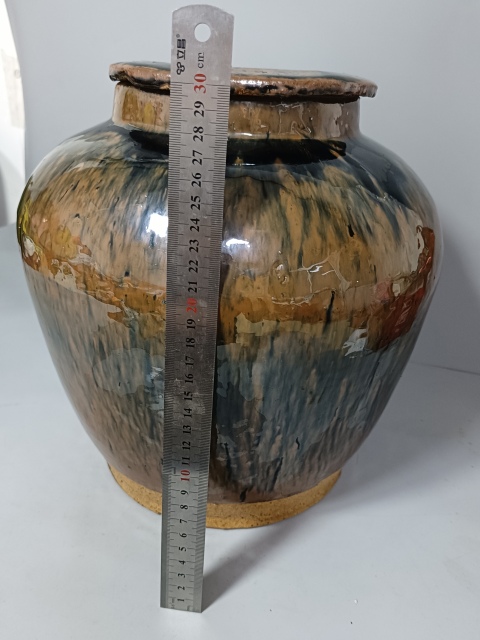 古玩陶瓷精美清代磁州窯窯變釉大蓋罐拍賣,當前價格1999元
