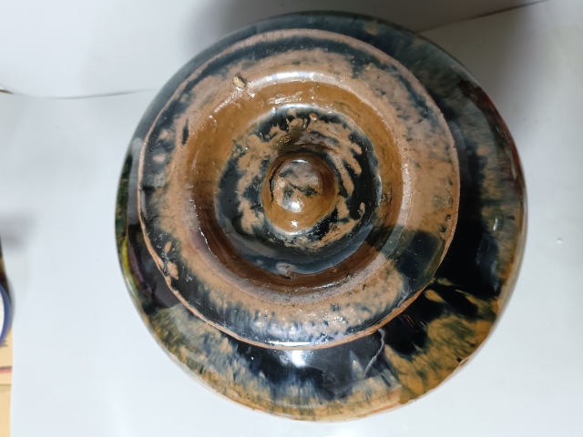 古玩陶瓷精美清代磁州窯窯變釉大蓋罐拍賣,當前價格1999元