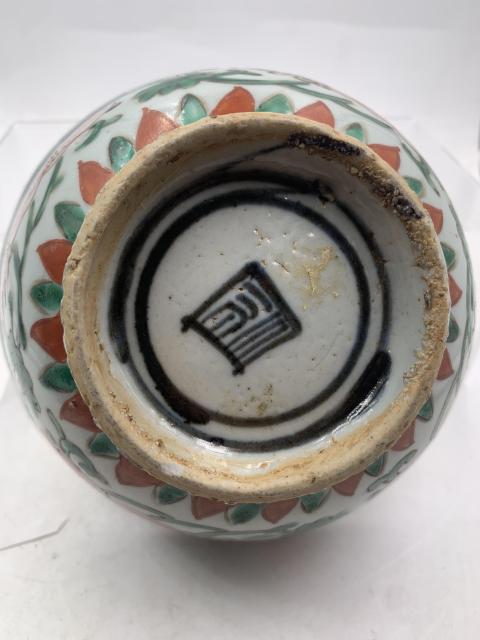 古玩陶瓷清代康熙花卉紋青花五彩碗拍賣,當前價格2888元