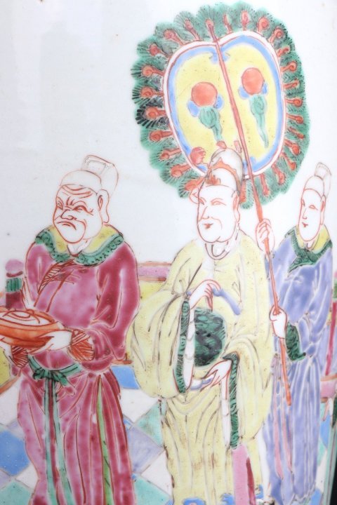 古玩陶瓷SJ-040】清雍正??粉彩仙姬祝壽圖觀音瓶拍賣,當前價格38800元