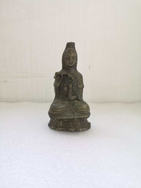 古玩雜項(xiàng)民國(guó)銅觀音拍賣，當(dāng)前價(jià)格398元
