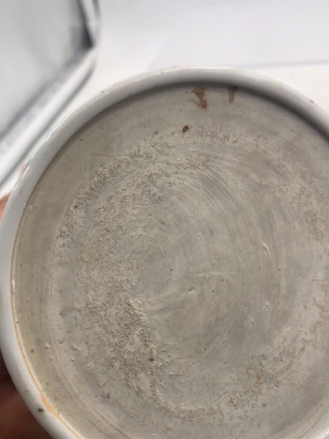 古玩陶瓷清中樓臺亭閣山水紋青花執杯拍賣，當前價格880元