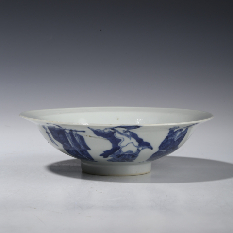 古玩陶瓷清晚·滿堂福記款青花八仙紋碗（優品）拍賣，當前價格3680元