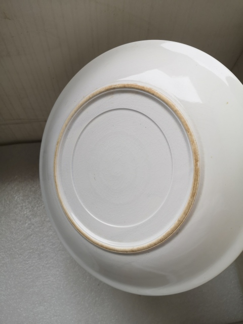 古玩陶瓷青花印花卉紋大盤拍賣,當前價格350元