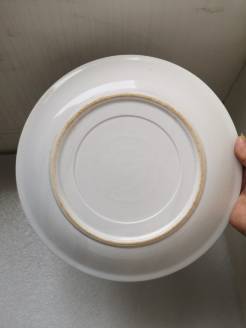 古玩陶瓷青花印花卉紋大盤拍賣,當前價格350元