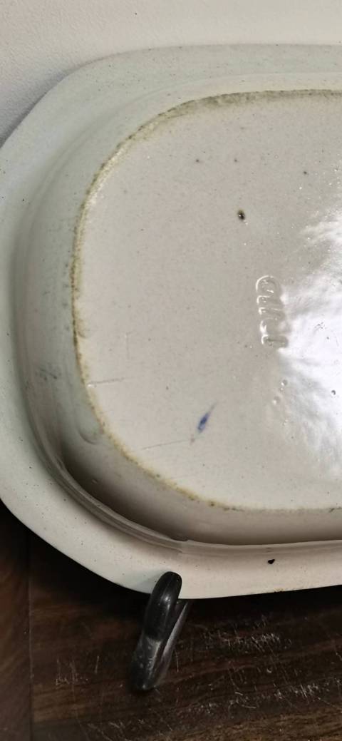 古玩陶瓷民國 亭臺亭閣山水紋青花盤拍賣，當前價格700元