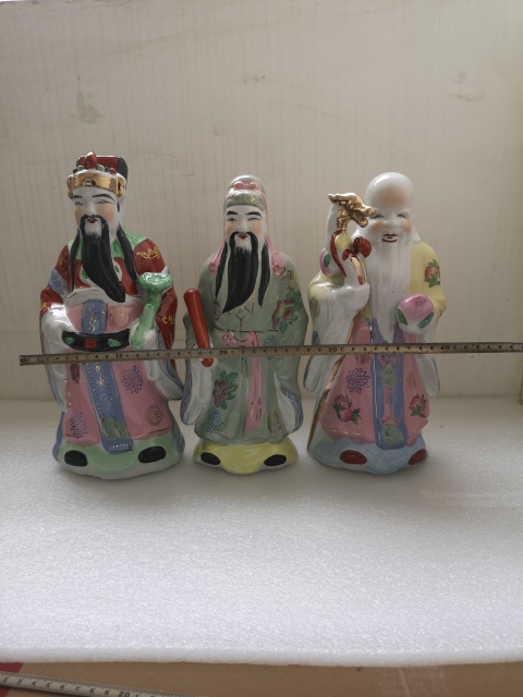 古玩陶瓷粉彩福祿壽三星造像拍賣,當(dāng)前價(jià)格488元
