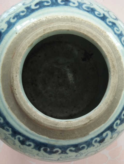 古玩陶瓷清中期乾隆纏枝蓮紋青花罐拍賣，當前價格780元
