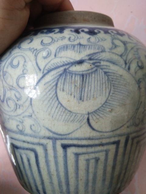 古玩陶瓷清中期乾隆纏枝蓮紋青花罐拍賣，當前價格780元