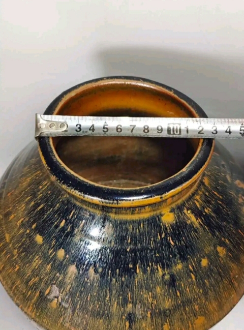古玩陶瓷磁州窯窯變黑釉唇口罐拍賣，當前價格1298元