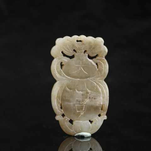 古玩玉器明·大吉福祿壽和田玉佩拍賣，當前價格5980元