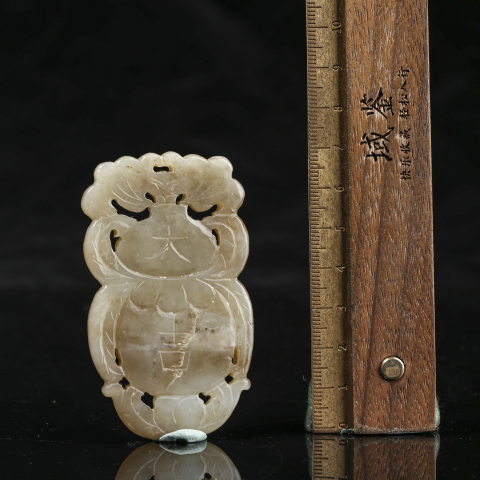 古玩玉器明·大吉福祿壽和田玉佩拍賣，當前價格5980元
