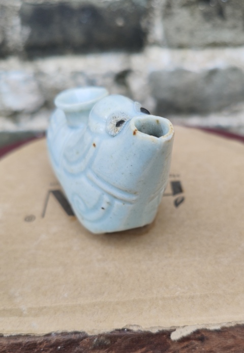 古玩陶瓷清中期·影青釉象型硯滴拍賣，當前價格998元
