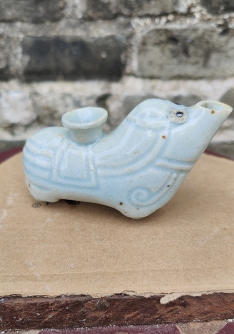 古玩陶瓷清中期·影青釉象型硯滴拍賣，當前價格998元