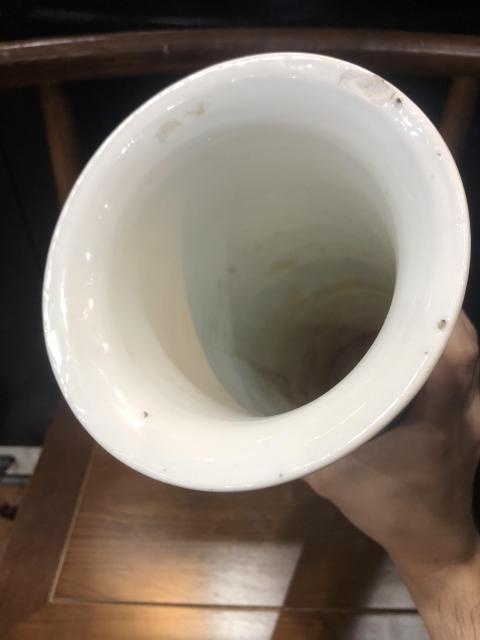 古玩陶瓷(新年放漏中)晚清-光緒-滕王閣山水青花紋花觚拍賣,當(dāng)前價(jià)格5890元