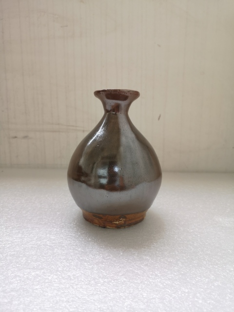 古玩陶瓷晚清磁州窯系褐釉玉壺春瓶拍賣，當(dāng)前價格580元