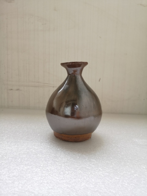 古玩陶瓷晚清磁州窯系褐釉玉壺春瓶拍賣，當(dāng)前價格580元