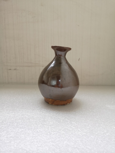 古玩陶瓷晚清磁州窯系褐釉玉壺春瓶拍賣，當(dāng)前價格580元