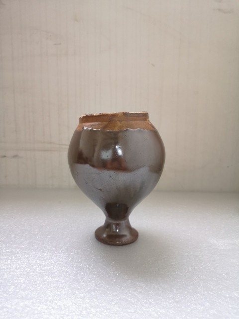 古玩陶瓷晚清磁州窯系褐釉玉壺春瓶拍賣，當(dāng)前價格580元