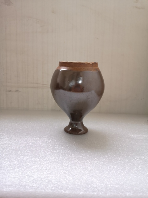 古玩陶瓷晚清磁州窯系褐釉玉壺春瓶拍賣，當(dāng)前價格580元