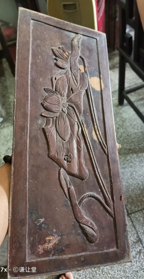 古玩雜項清早期手工雙雕工木板!拍賣,當前價格130元