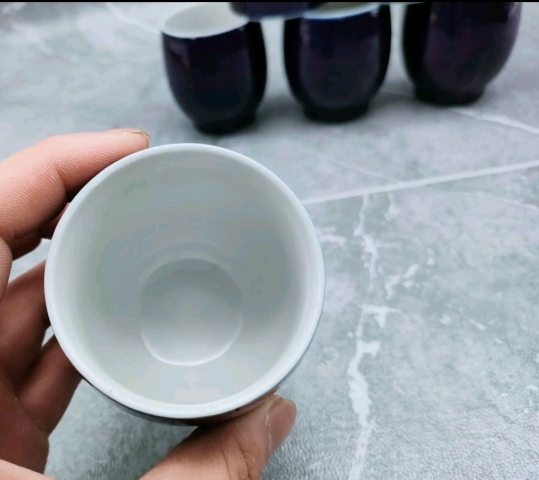 古玩陶瓷創匯·藍釉杯(5只)拍賣,當前價格599元