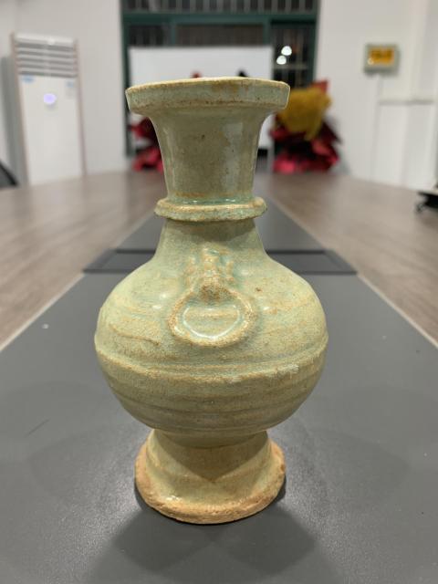 古玩陶瓷元影青釉輔首瓶拍賣，當前價格0元