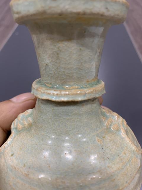 古玩陶瓷元影青釉輔首瓶拍賣，當前價格0元