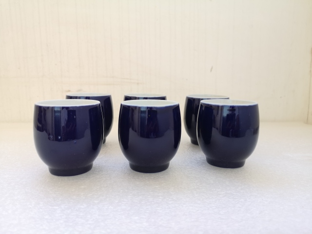 古玩陶瓷創匯·藍釉杯(5只)拍賣,當前價格599元