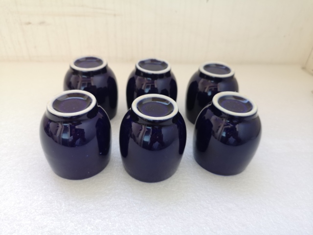 古玩陶瓷創匯·藍釉杯(5只)拍賣,當前價格599元