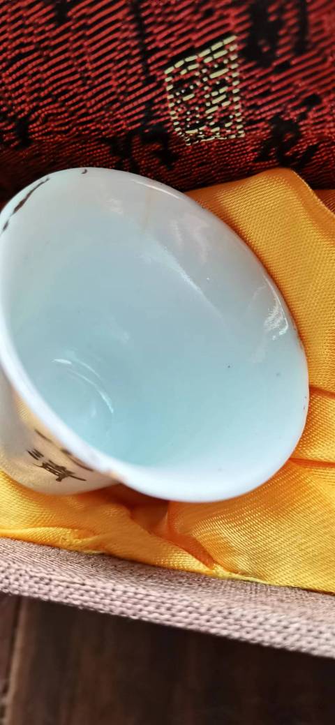 古玩陶瓷粉彩山水紋馬蹄杯一對拍賣,當前價格2100元