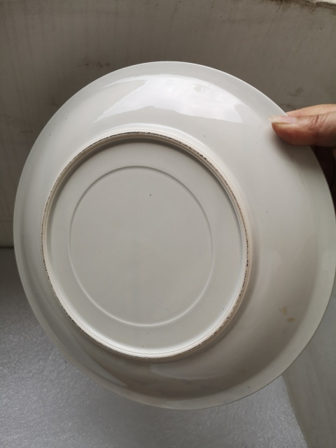 古玩陶瓷上世六十至八十年代青花山水紋盤拍賣,當前價格350元