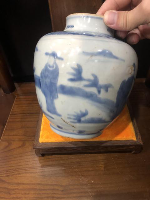 古玩陶瓷(已實物鑒真)晚明-加官晉爵-青花蓋罐拍賣,當前價格8600元