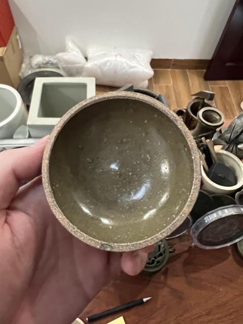 古玩陶瓷宋末元初醬釉杯拍賣，當(dāng)前價格499元