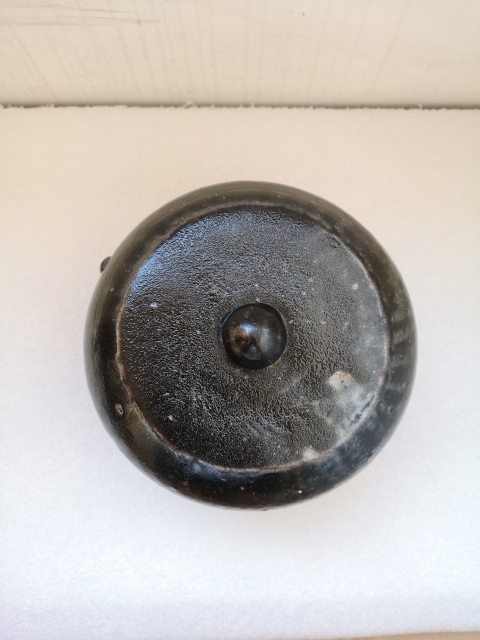 古玩陶瓷明末清初磁州窯黑釉蓋罐拍賣，當前價格1200元