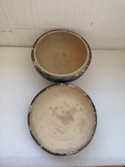 古玩陶瓷明末清初磁州窯黑釉蓋罐拍賣，當前價格1200元