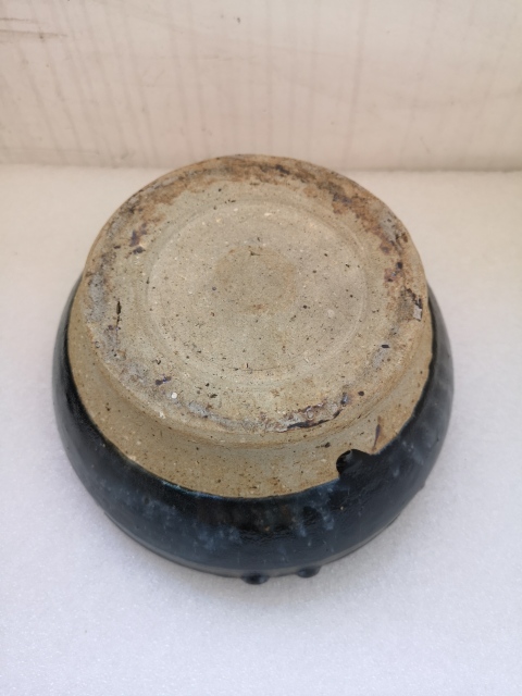 古玩陶瓷明末清初磁州窯黑釉蓋罐拍賣，當前價格1200元