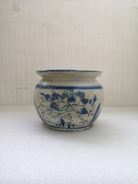 古玩陶瓷清末民國花卉福字紋罐拍賣，當(dāng)前價格398元