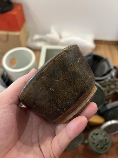 古玩陶瓷宋元褐釉圈足香爐拍賣,當前價格1599元