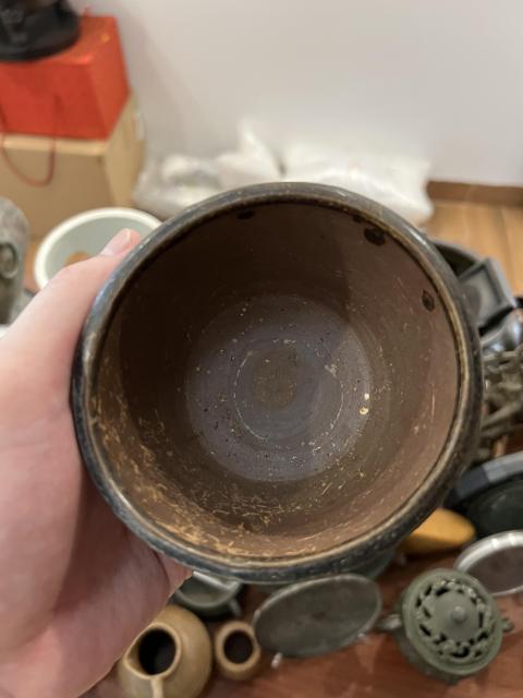 古玩陶瓷宋元褐釉圈足香爐拍賣,當前價格1599元