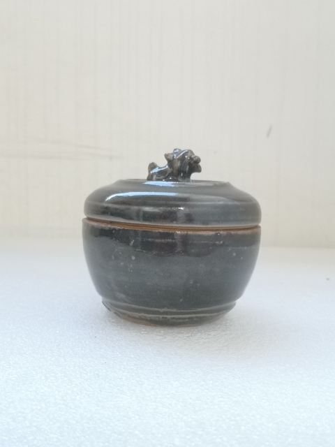 古玩陶瓷磁州窯黑釉蓋缸拍賣,當前價格398元