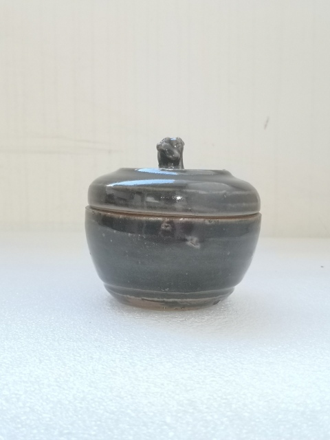 古玩陶瓷磁州窯黑釉蓋缸拍賣,當前價格398元